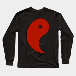 Magatama Dark Red Long Sleeve T-Shirt